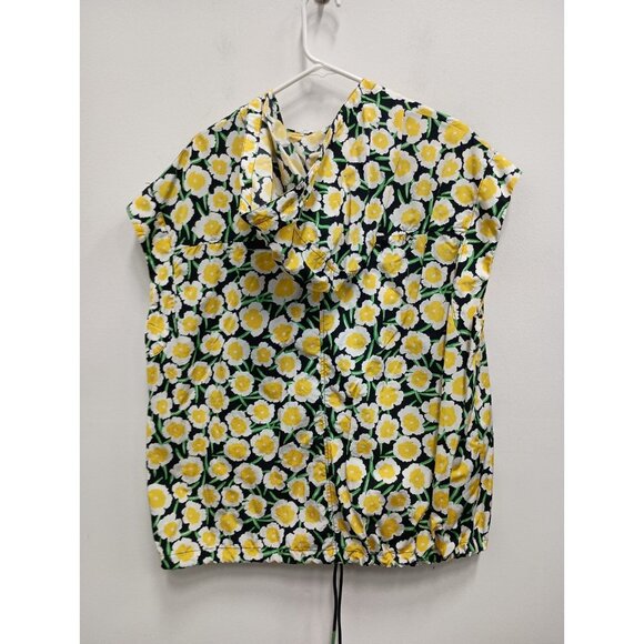 Diane Von Furstenberg X Target Hooded Vest Womens Medium Poppy Nylon Packable - Picture 7 of 8